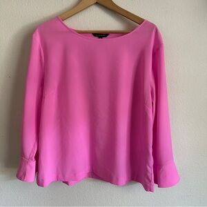 Banana Republic Pink Flutter Sleeve Blouse Size XL